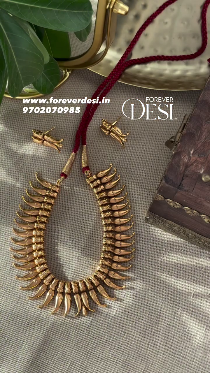 “Forever Desi”仿卡蒂亚项链 • 南印度珠宝