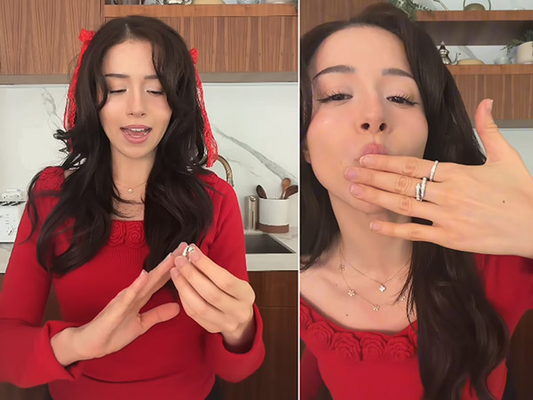一位影响者的个人订婚戒指引发了关于自爱和奢华的讨论