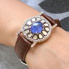 定制手工坦桑石和钻石手表 - 这件作品是由客户订购的