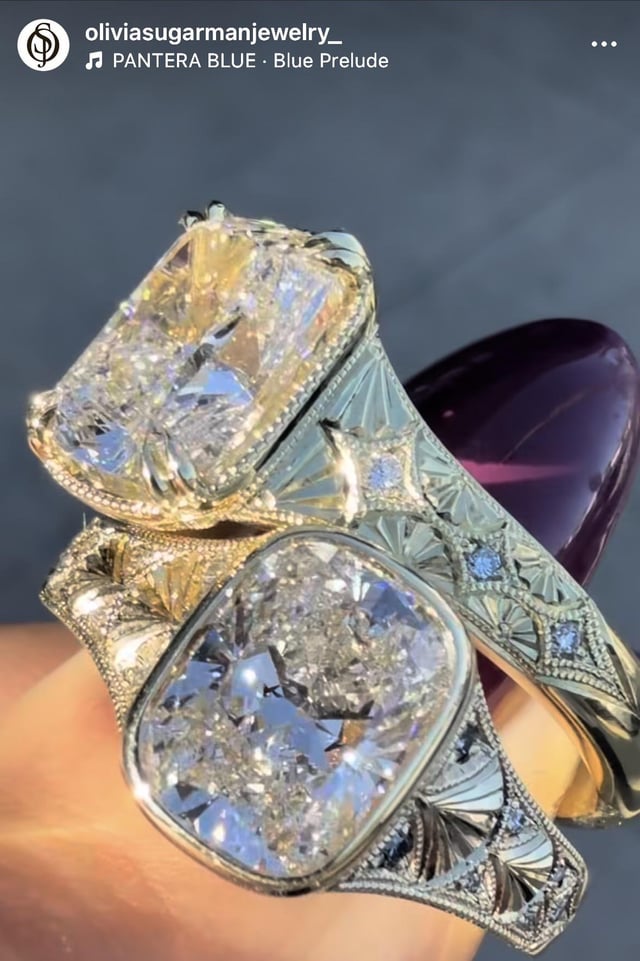 哪种结婚戒指适合与锥形订婚戒指搭配？