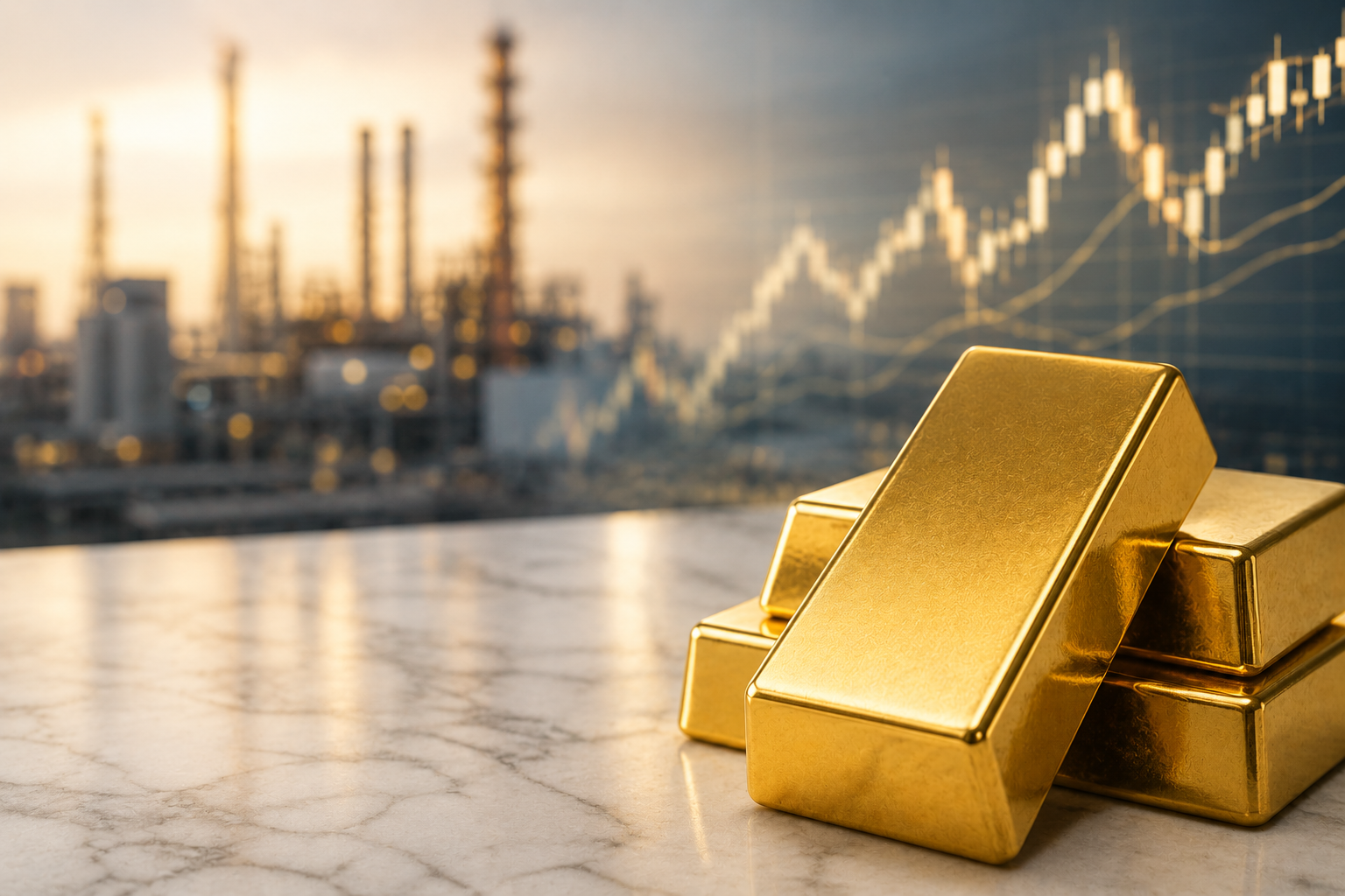 U.S. manufacturing activity up and gold