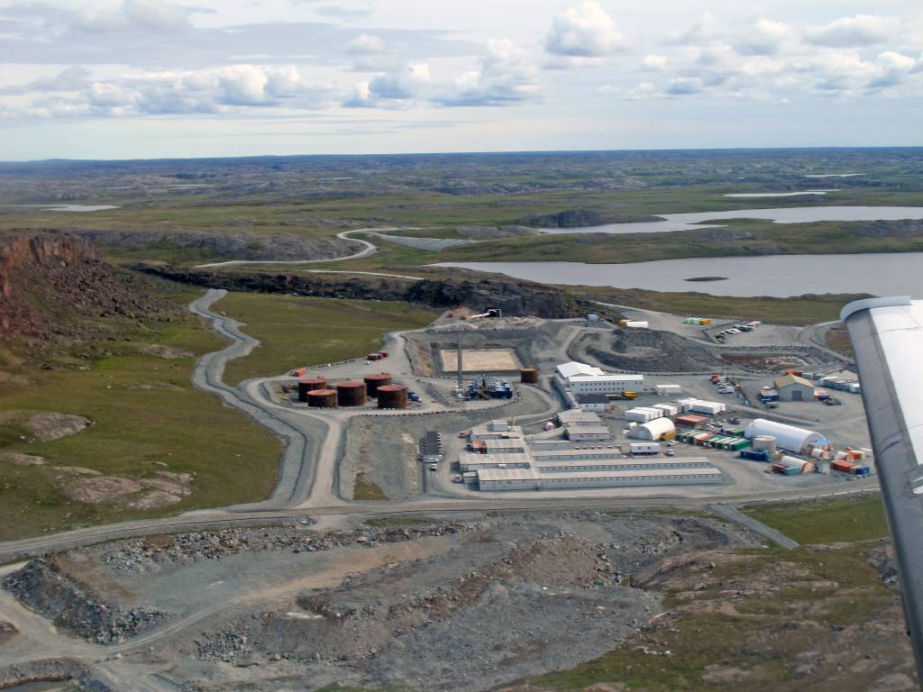An aerial view of the mine.