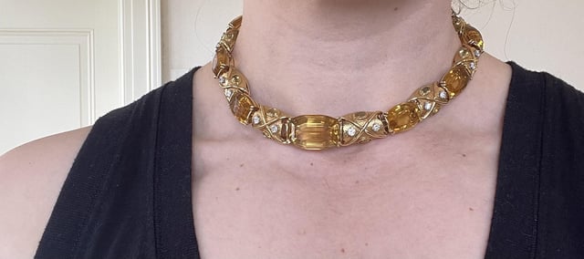 我本来想买这条 18k 金和黄水晶项链